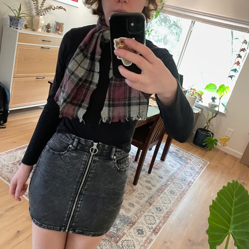 Garage Charcoal Mini Skirt